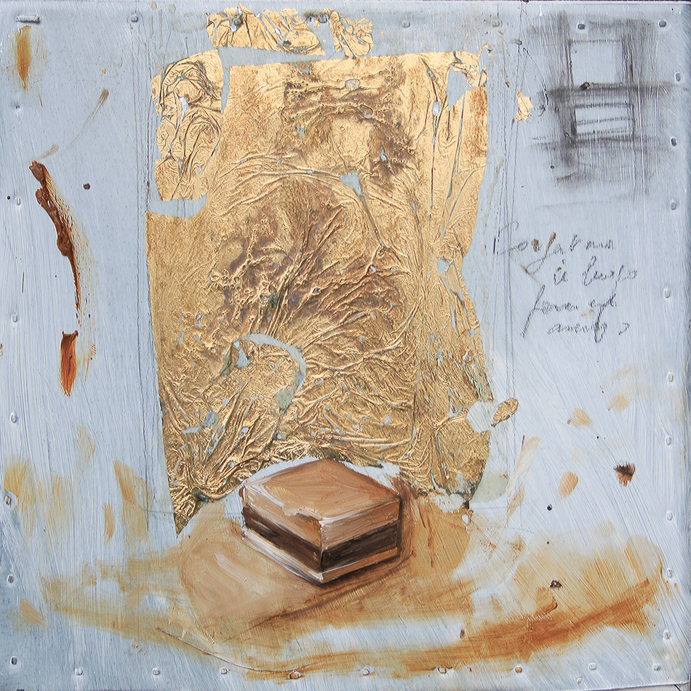 Cremino, olio e tecnica mista su lamiera, 20x20 cm, 2010, <br>Collezione Privata