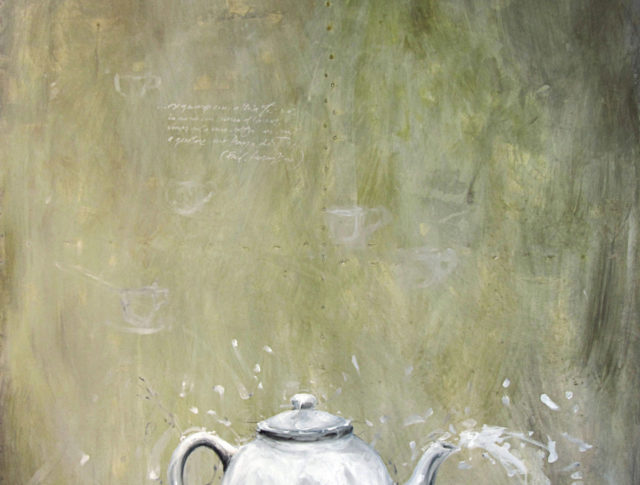 Teiera, olio su lamiera, 100x150 cm. 2011 - Collezione Privata