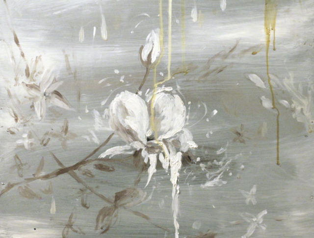 Rosae I, olio su lamiera, 40x40cm - 2014